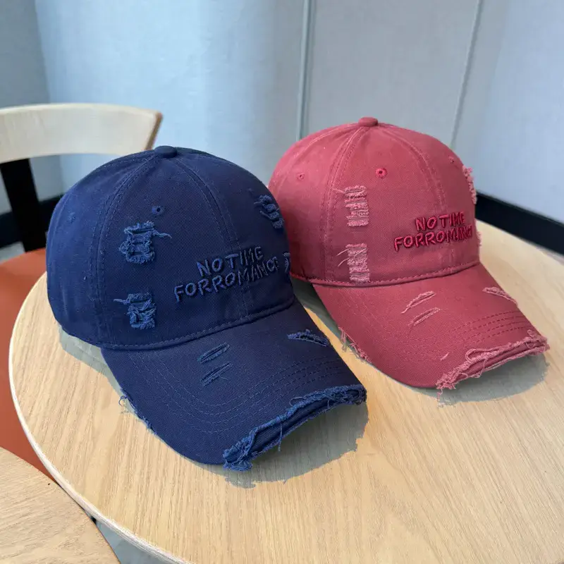 New Hole Washed Baseball Cap Women Three-Dim Letter Embroidered - Image 9