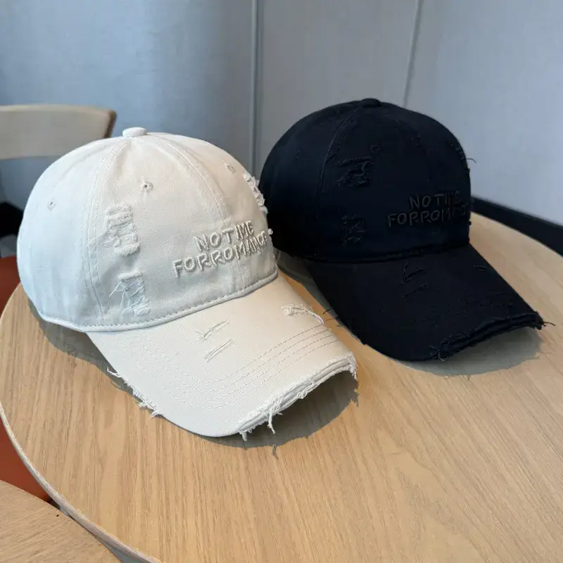 New Hole Washed Baseball Cap Women Three-Dim Letter Embroidered - Image 10
