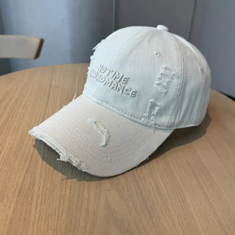 New Hole Washed Baseball Cap Women Three-Dim Letter Embroidered - Image 4