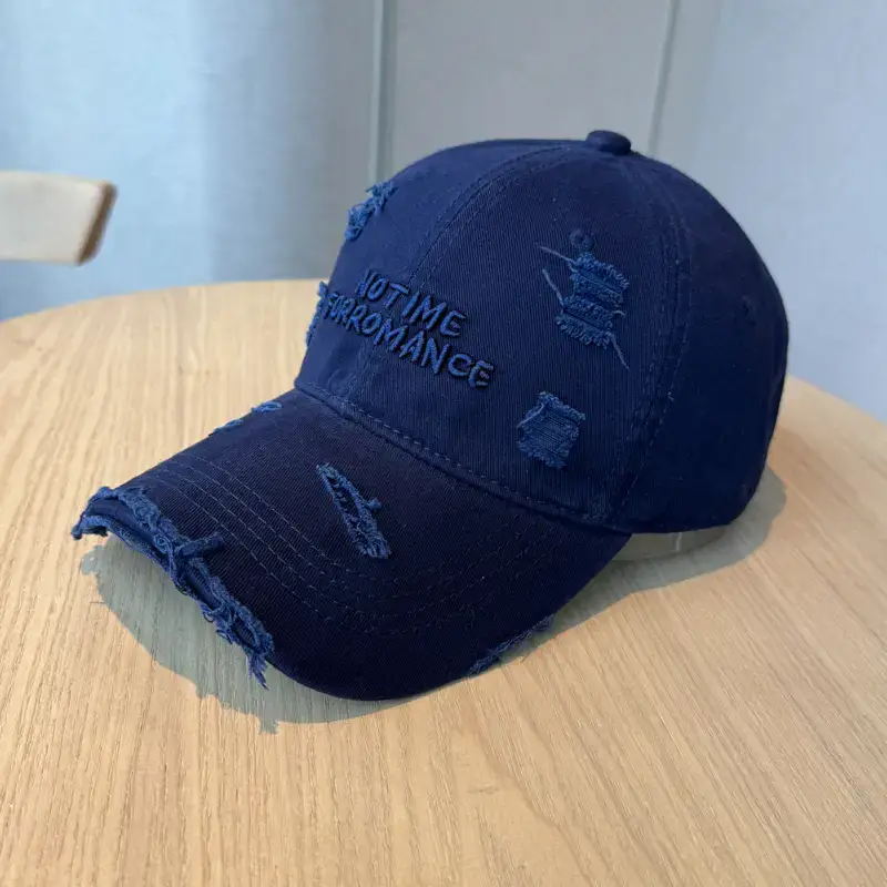 New Hole Washed Baseball Cap Women Three-Dim Letter Embroidered - Image 5