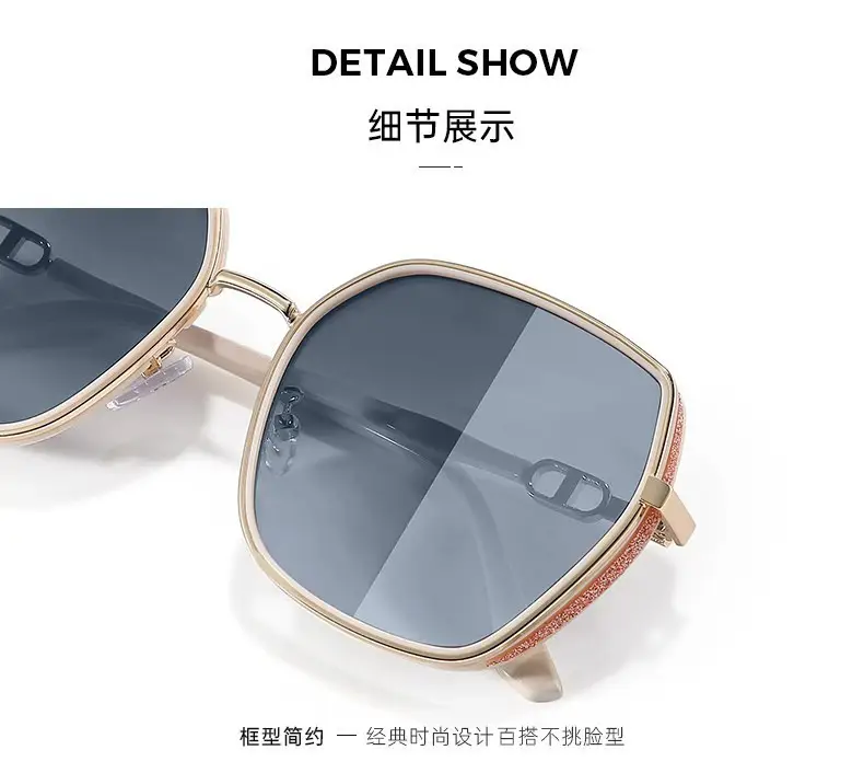 Women's Side Glitter Sunglasses Anti-UV Light Luxury Fashion β feature 9
