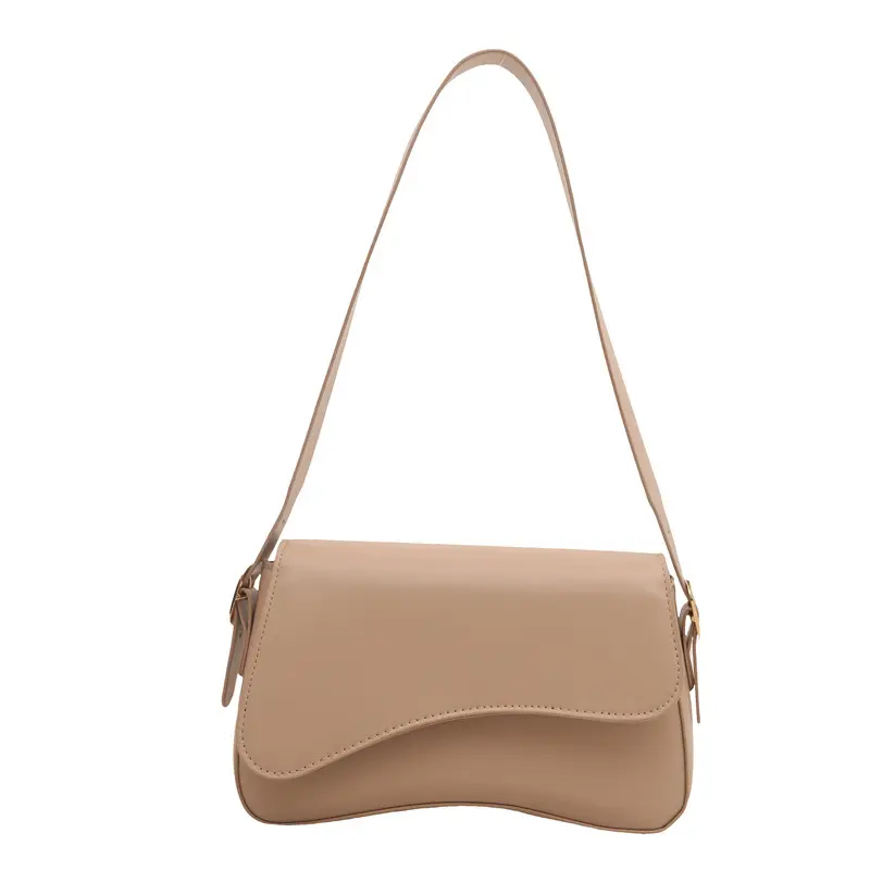 Women's Beige Crossbody Bag with Chain Strap - Image 10
