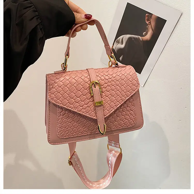 Black Embossed Woven Shoulder Bag for Women 2025 — feature 36