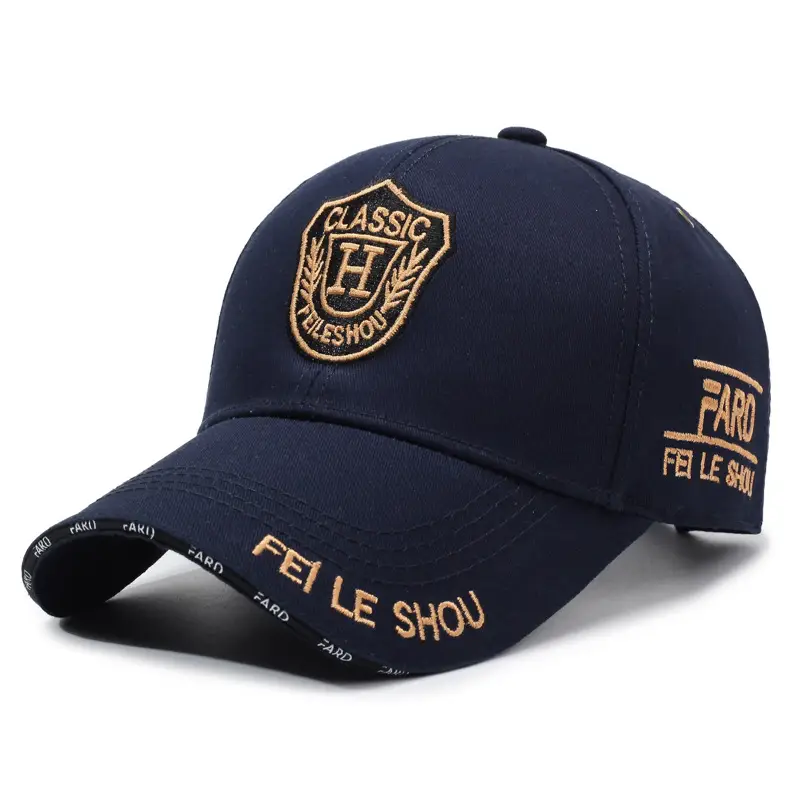 Men's Navy Blue Classic Emblem Baseball Cap - Image 3