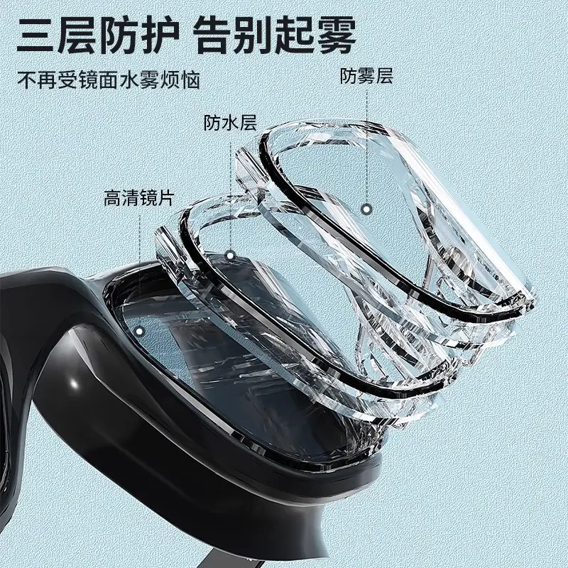 Swimming goggles HD anti-fog waterproof new swimming glasses men and women swimming cap swimming goggles suit diving swimming special equipment