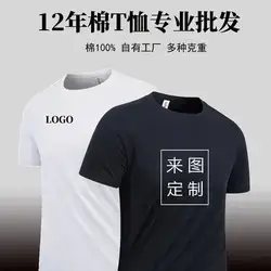 Custom-Made Work Clothes for Children, Cross-Border European Size Cultural Clothing, Pure Cotton Advertising Shirts, T-Shirts with Custom Printed Logos — feature 2