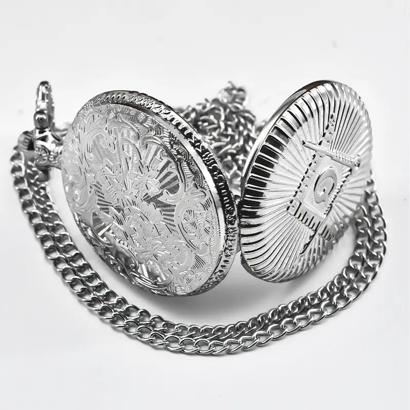 Retro Masonic Pocket Watch with Cross-Border Design — feature 7