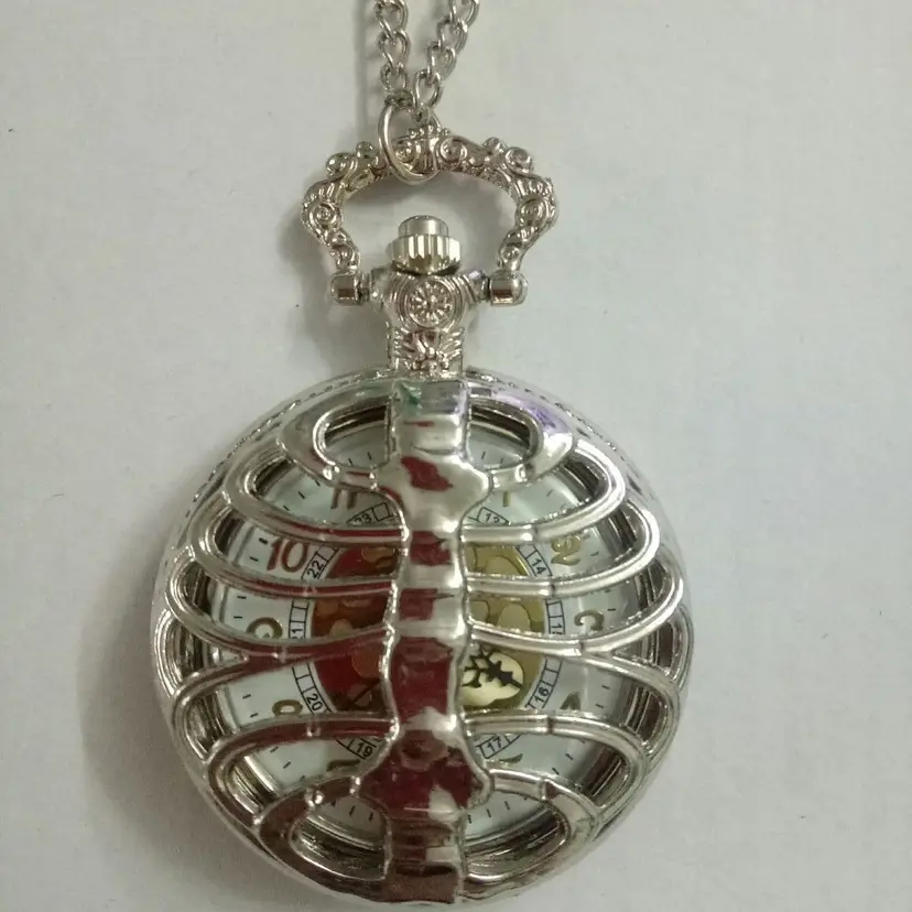 Bronze Palace Style Pocket Watch with Quartz Chain