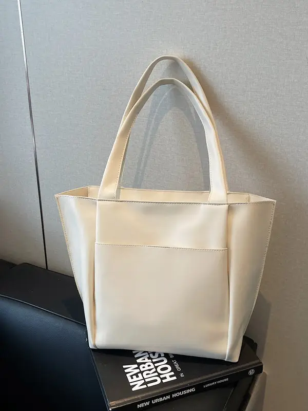 Women Large Capacity Tote Bag Brown Leather 2026 - Image 7