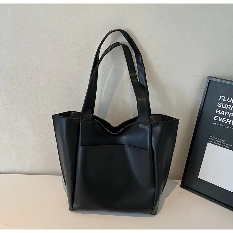 Women Large Capacity Tote Bag Brown Leather 2026 — feature 40