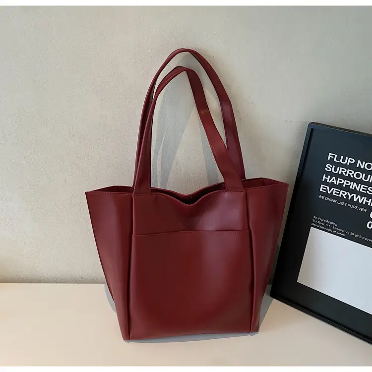 Women Large Capacity Tote Bag Brown Leather 2026 — feature 45