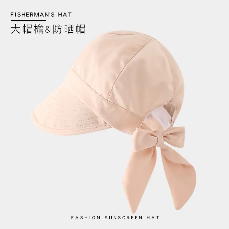 Women Black Anti-UV Sun Hat with Bow — feature 13