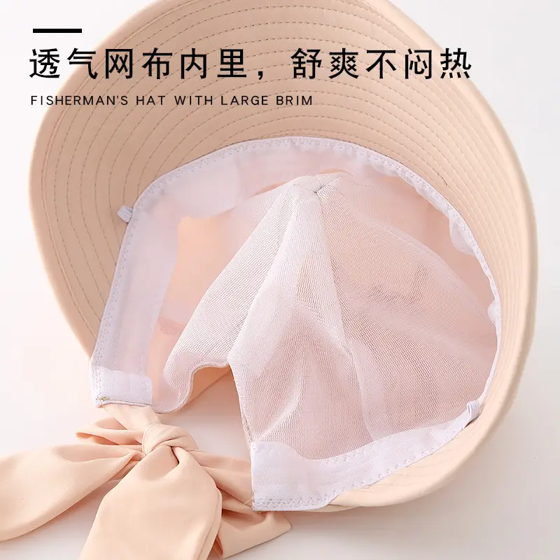 Women Black Anti-UV Sun Hat with Bow — feature 15