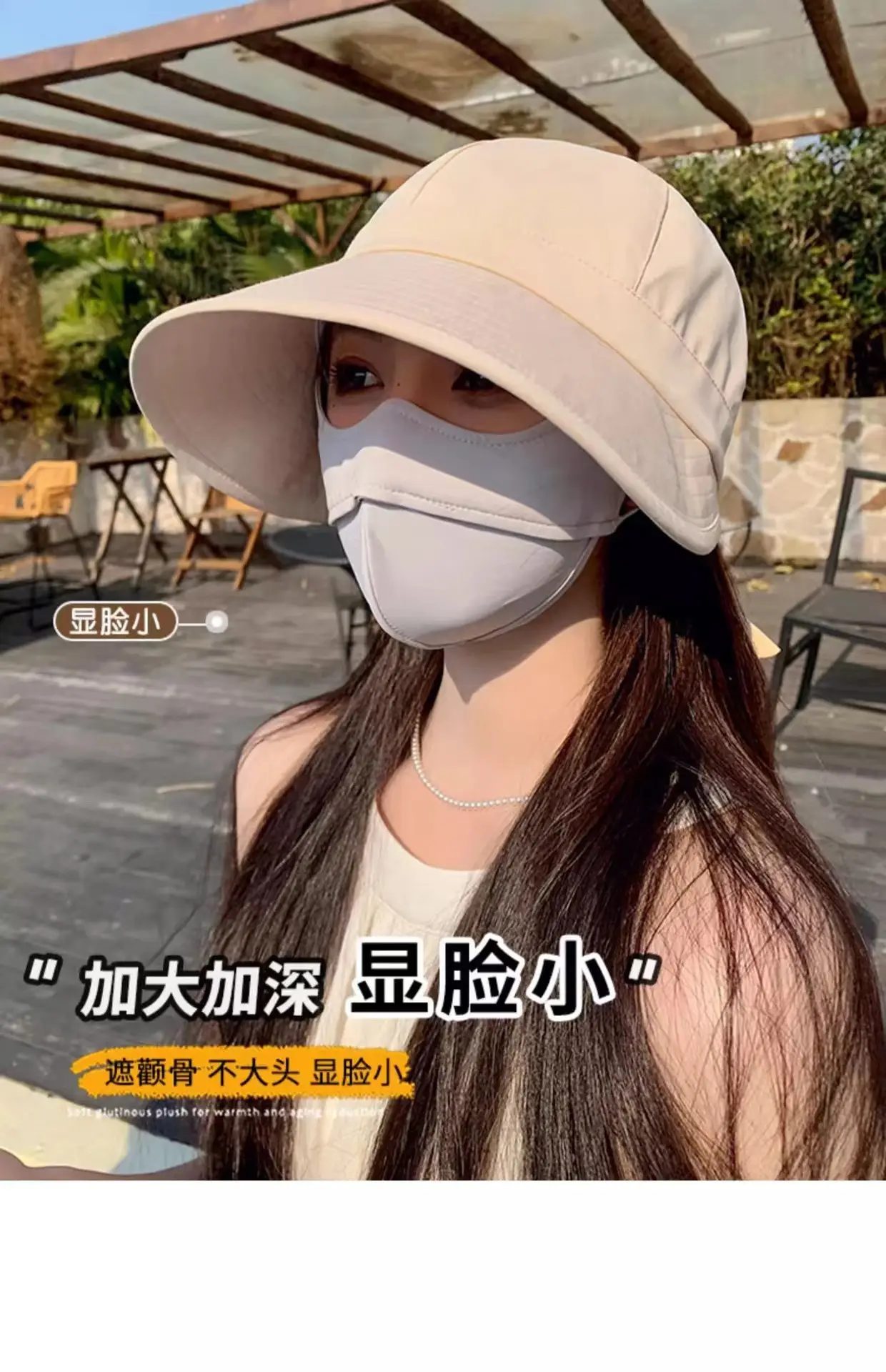 Women Black Anti-UV Sun Hat with Bow — feature 6