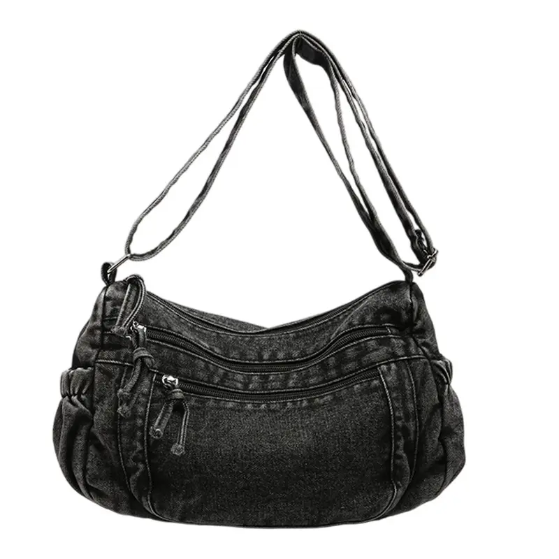2025 Denim Washed Shoulder Crossbody Bag Large Capacity Women - Image 7