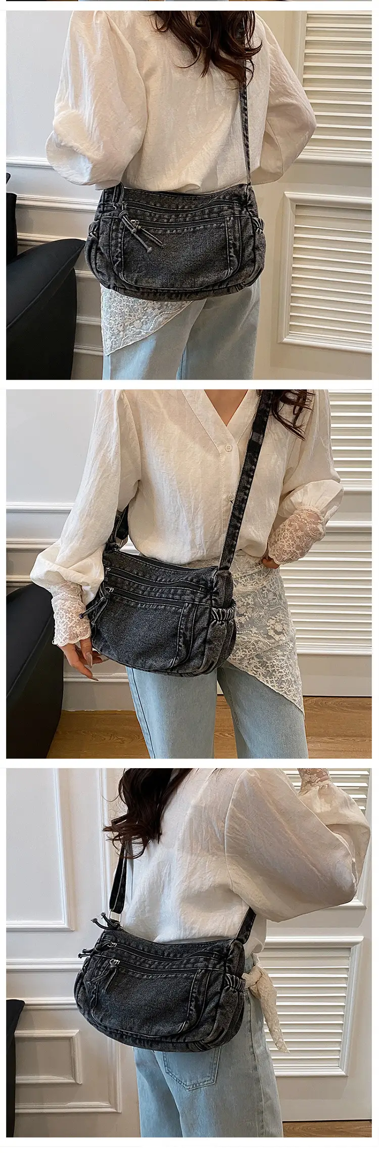 2025 Denim Washed Shoulder Crossbody Bag Large Capacity Women — feature 14