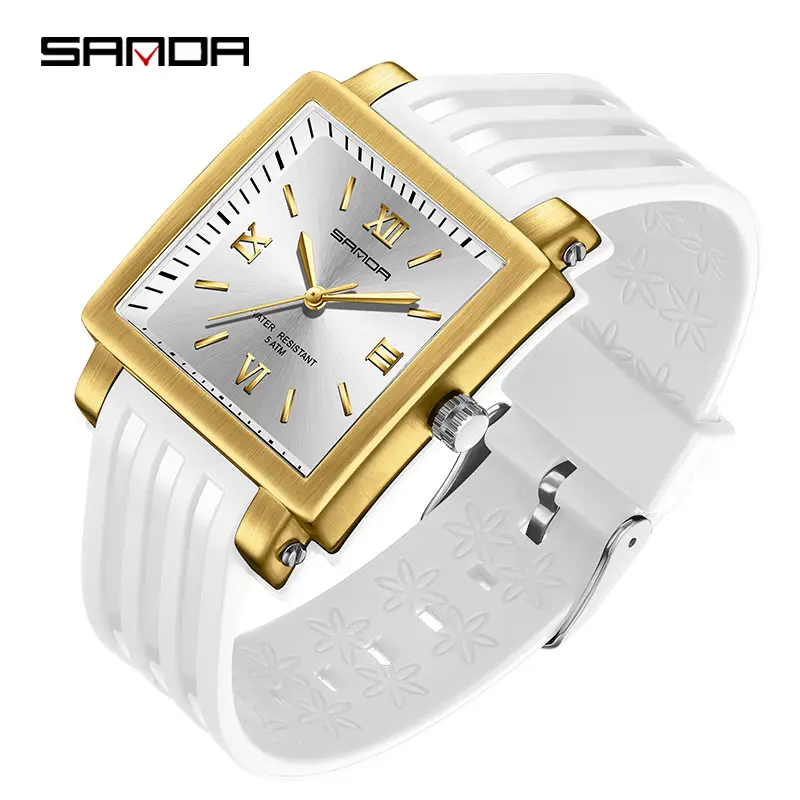Sanda Black Mechanical Quartz Watch for Boys Girls
