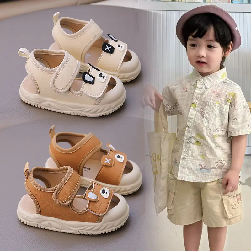 Baby Sandals Brown Anti-Slip Toddler Shoes