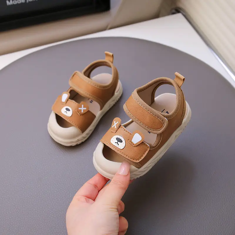 Baby Sandals Brown Anti-Slip Toddler Shoes
