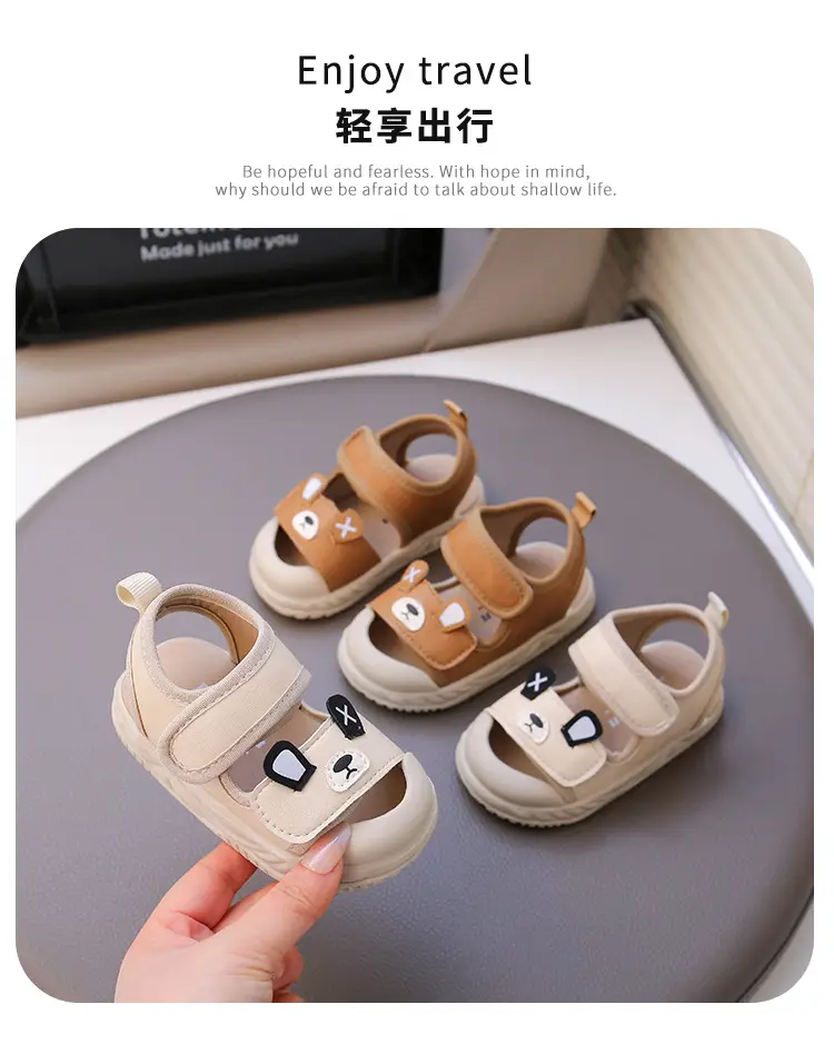Baby Sandals Brown Anti-Slip Toddler Shoes — feature 1