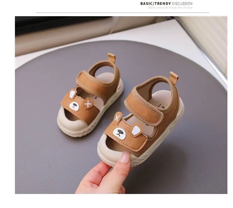 Baby Sandals Brown Anti-Slip Toddler Shoes — feature 16