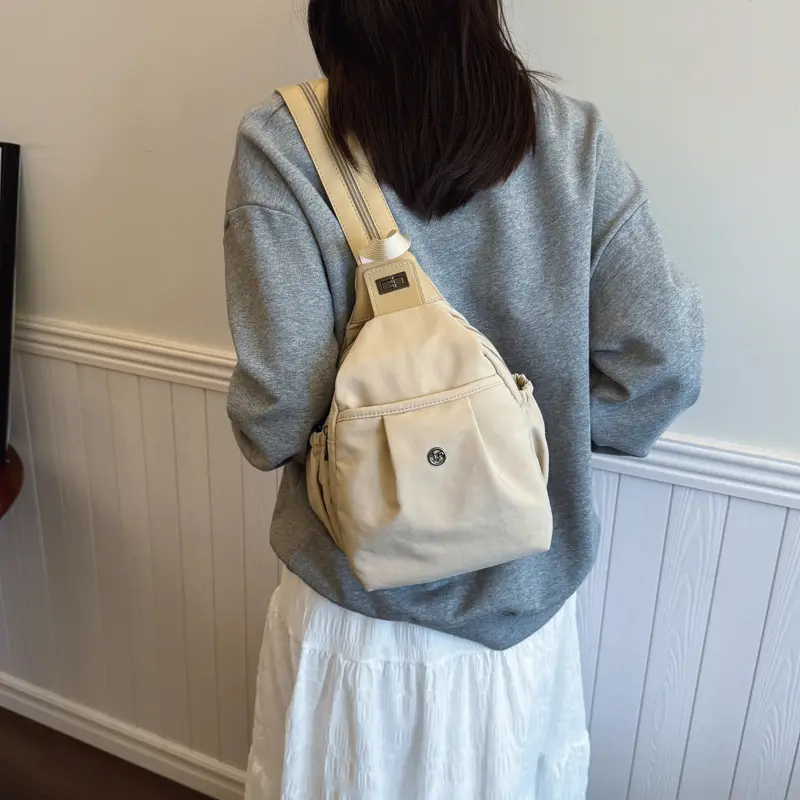 Women's Black Crossbody Travel Backpack Large Capacity - Image 5