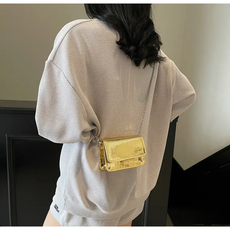 Pink Croc Leather Crossbody Bag for Women — feature 16