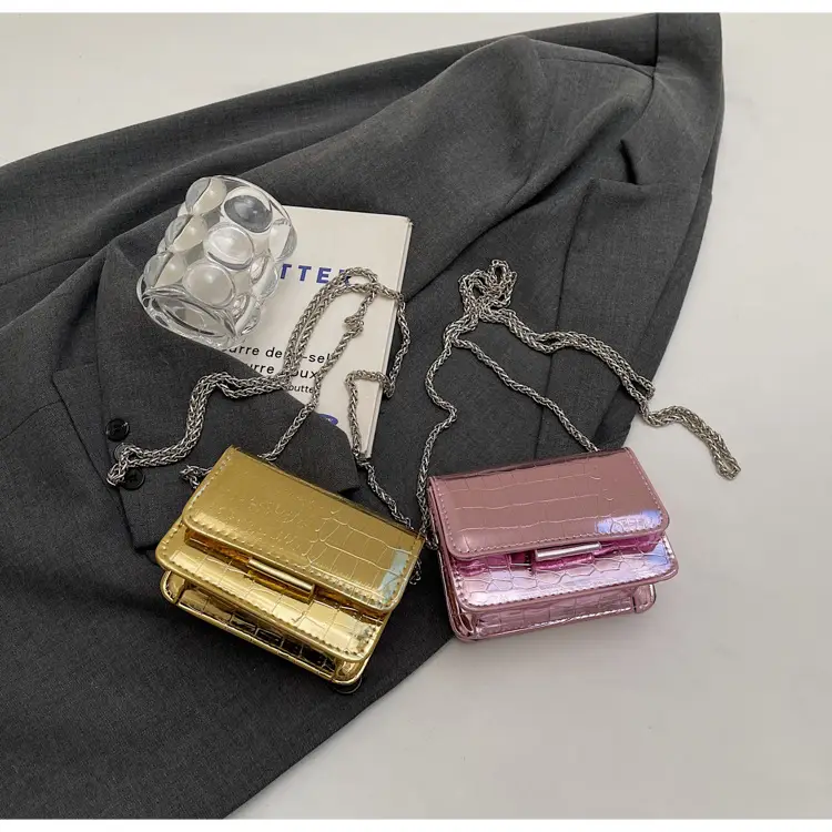 Pink Croc Leather Crossbody Bag for Women — feature 31