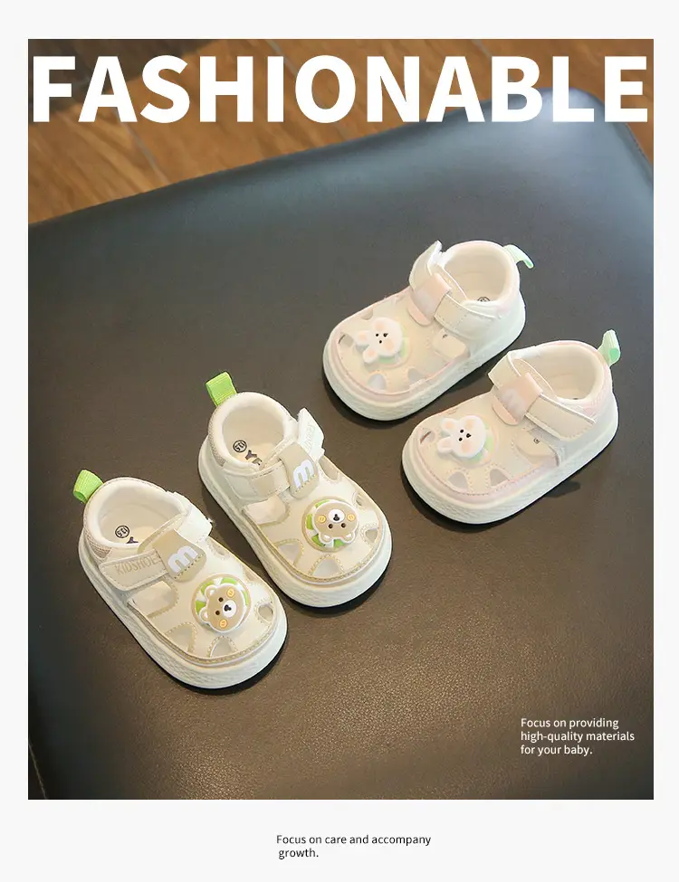 Summer baby sandals men's and women's baby toddler shoes soft bottom hollow breathable sandals 1 one and a half 2 years old baby shoes — feature 1