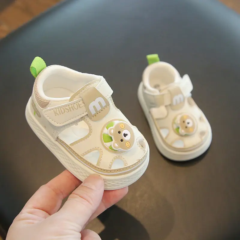 Summer baby sandals men's and women's baby toddler shoes soft bottom hollow breathable sandals 1 one and a half 2 years old baby shoes