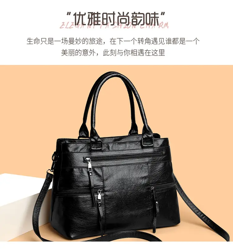 Brown Leather Shoulder Bag for Women Spring Summer Commuting — feature 11