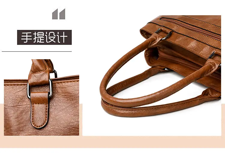 Brown Leather Shoulder Bag for Women Spring Summer Commuting — feature 12