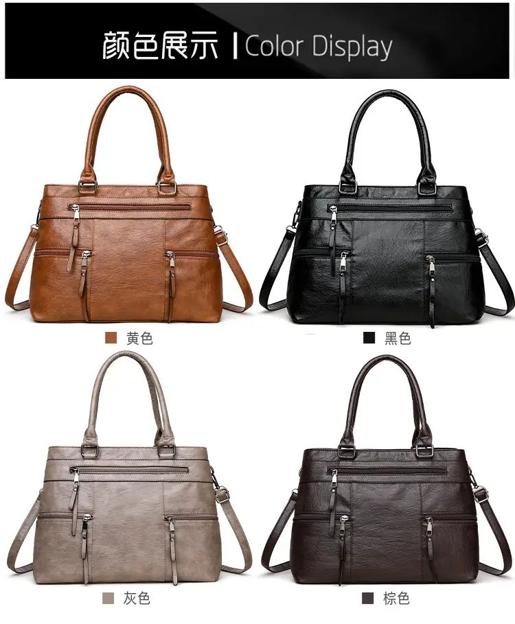 Brown Leather Shoulder Bag for Women Spring Summer Commuting — feature 8
