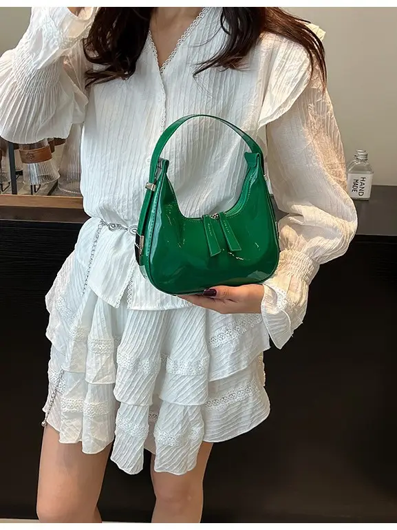 Red Glossy Crossbody Bag for Women Spring Summer - Image 7