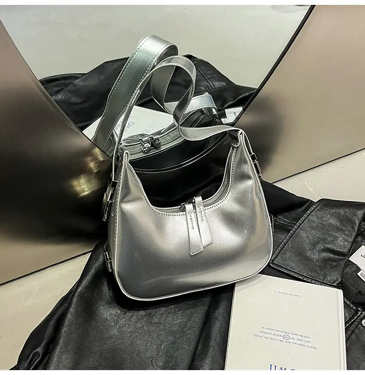 Red Glossy Crossbody Bag for Women Spring Summer — feature 12