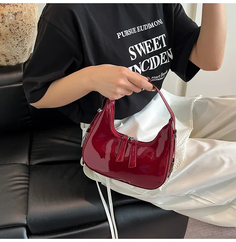 Red Glossy Crossbody Bag for Women Spring Summer — feature 22