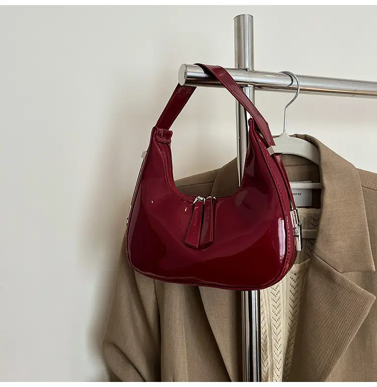 Red Glossy Crossbody Bag for Women Spring Summer — feature 7