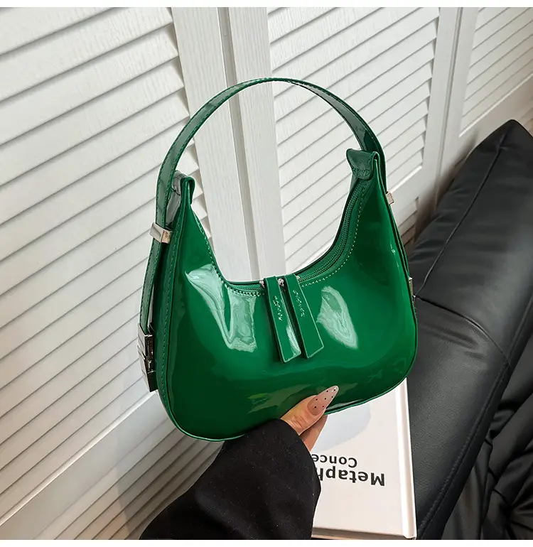 Red Glossy Crossbody Bag for Women Spring Summer - Image 4