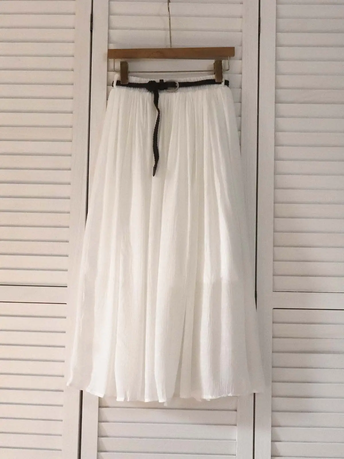 Real Pat Pleated Cotton Linen Skirt Women 2025 Summer — feature 12