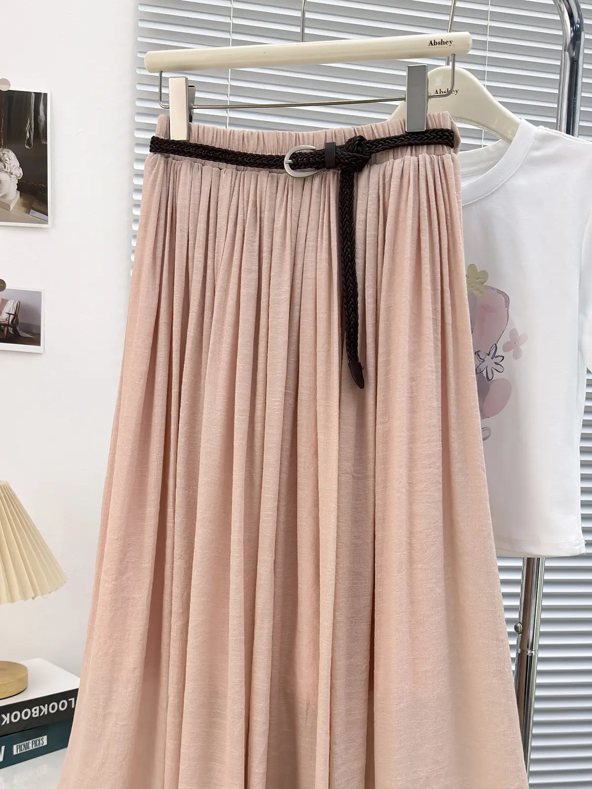 Real Pat Pleated Cotton Linen Skirt Women 2025 Summer — feature 6