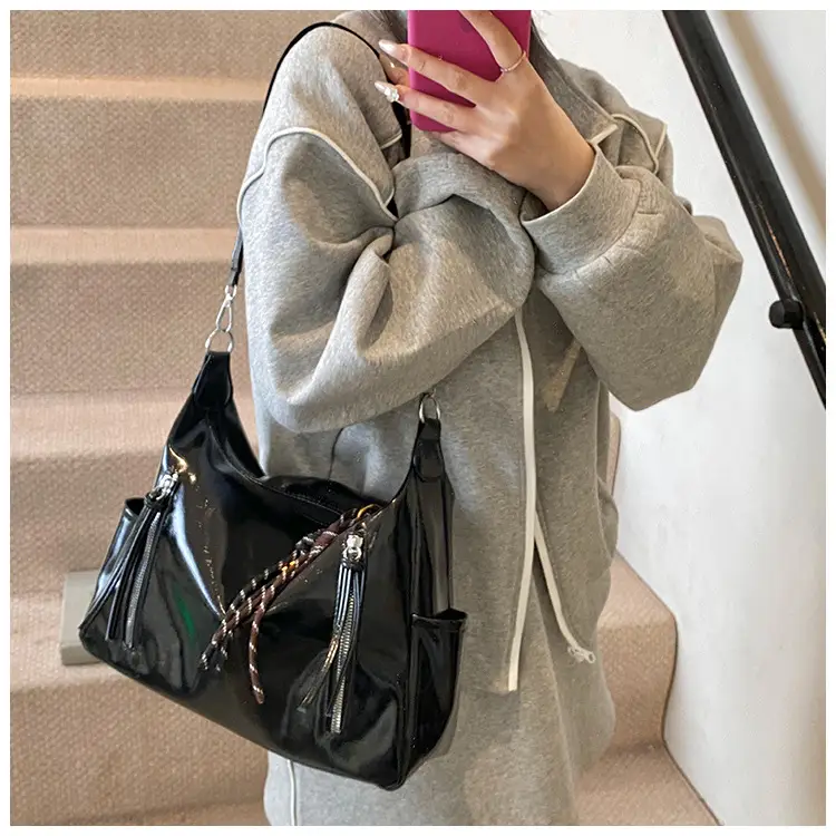 High-end 2025 Women's Large Cap Bag Tan Leather — feature 14