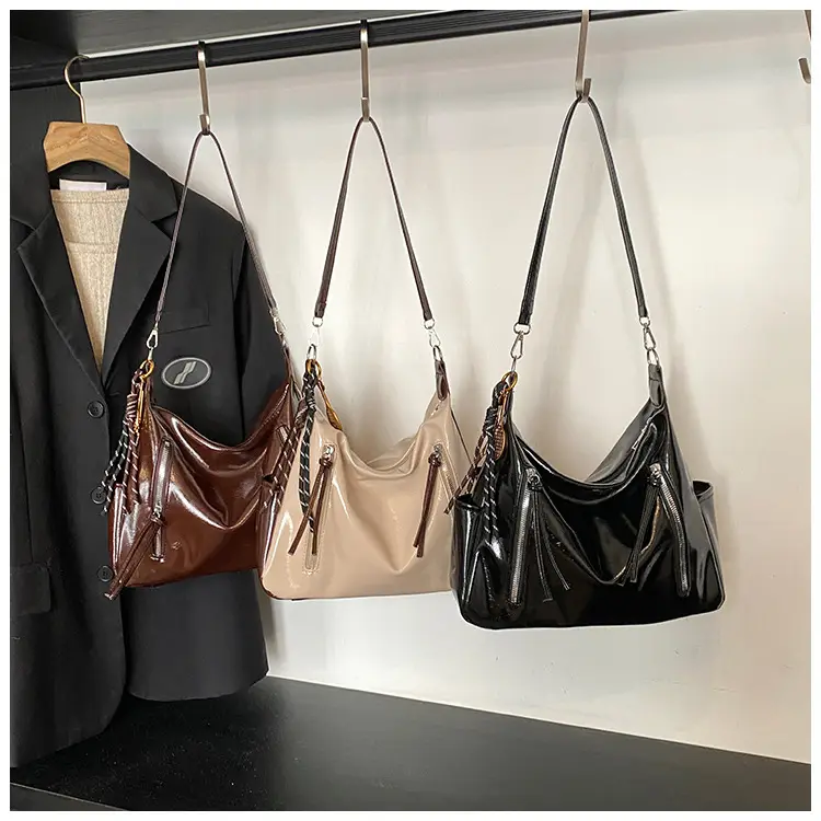 High-end 2025 Women's Large Cap Bag Tan Leather — feature 17