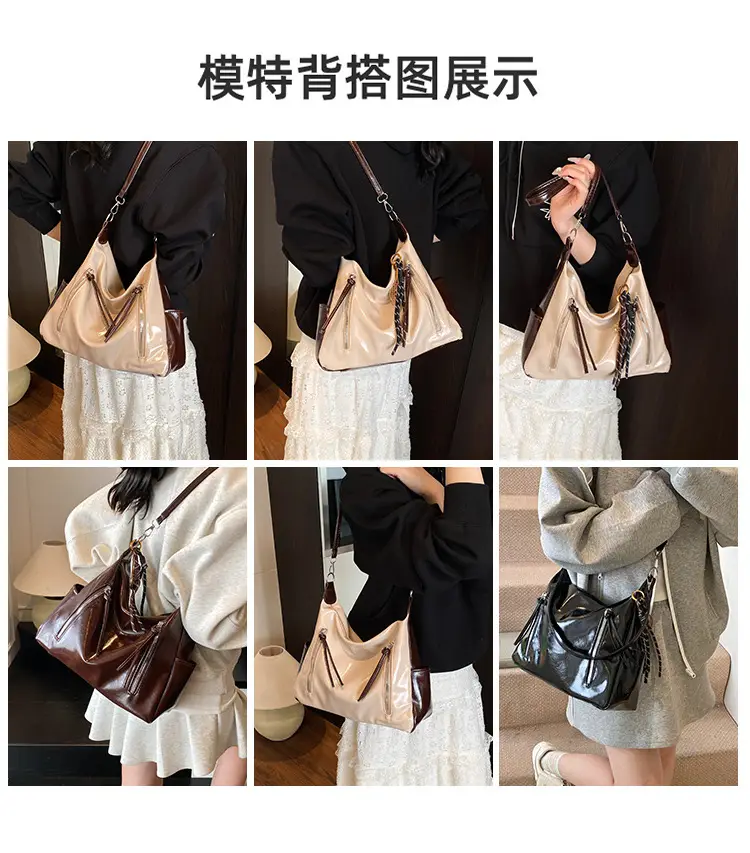 High-end 2025 Women's Large Cap Bag Tan Leather — feature 2
