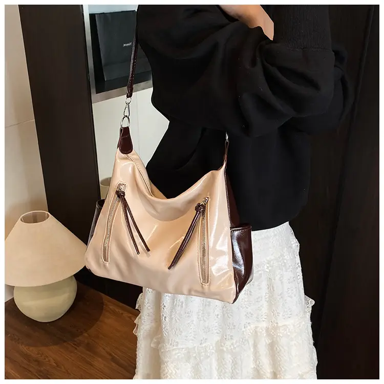 High-end 2025 Women's Large Cap Bag Tan Leather — feature 8