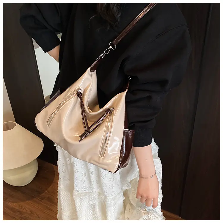 High-end 2025 Women's Large Cap Bag Tan Leather — feature 9