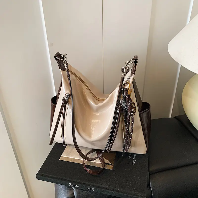 High-end 2025 Women's Large Cap Bag Tan Leather - Image 3