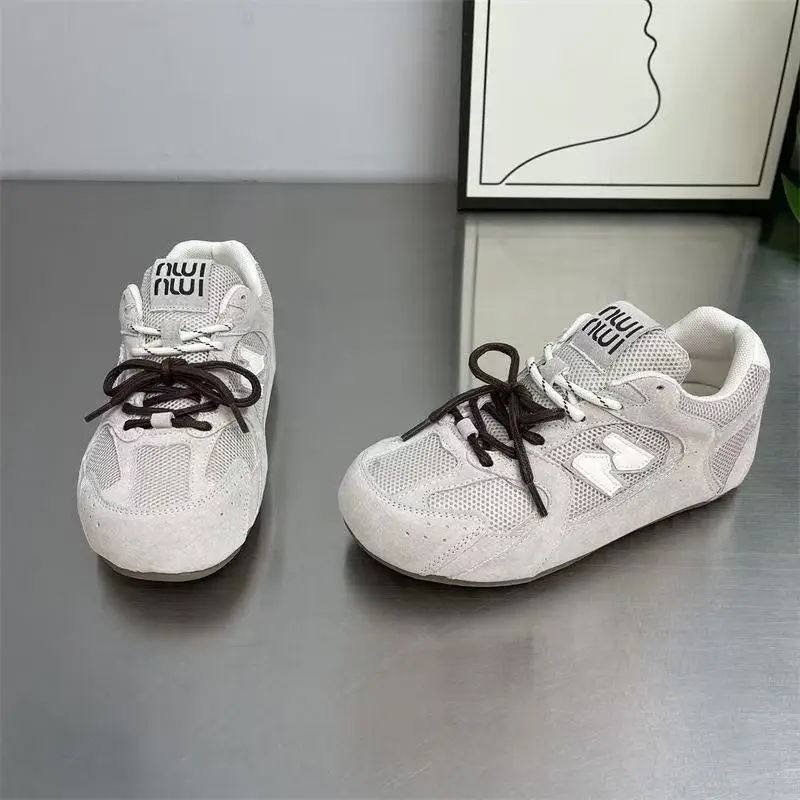 Women Grey Mesh Casual Sneakers All Match 2025 Spring - Image 3