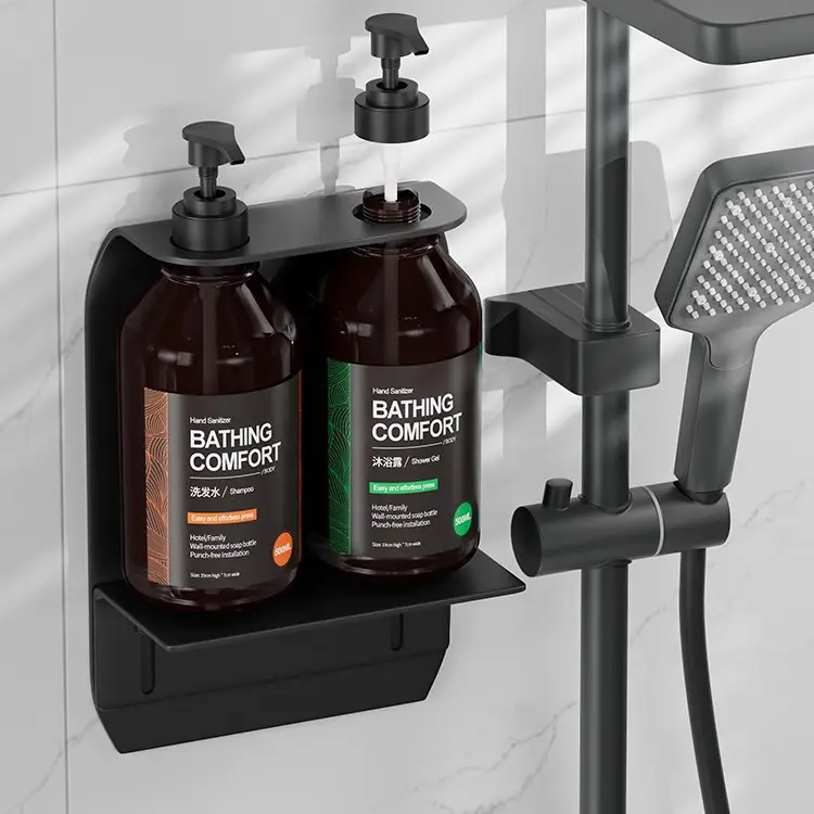 Hotel Bathroom Soap Dispenser Hotel Wall-Mounted Shower Gel Shampoo Rack Press Soap Dispenser Hand Sanitizer Bottle
