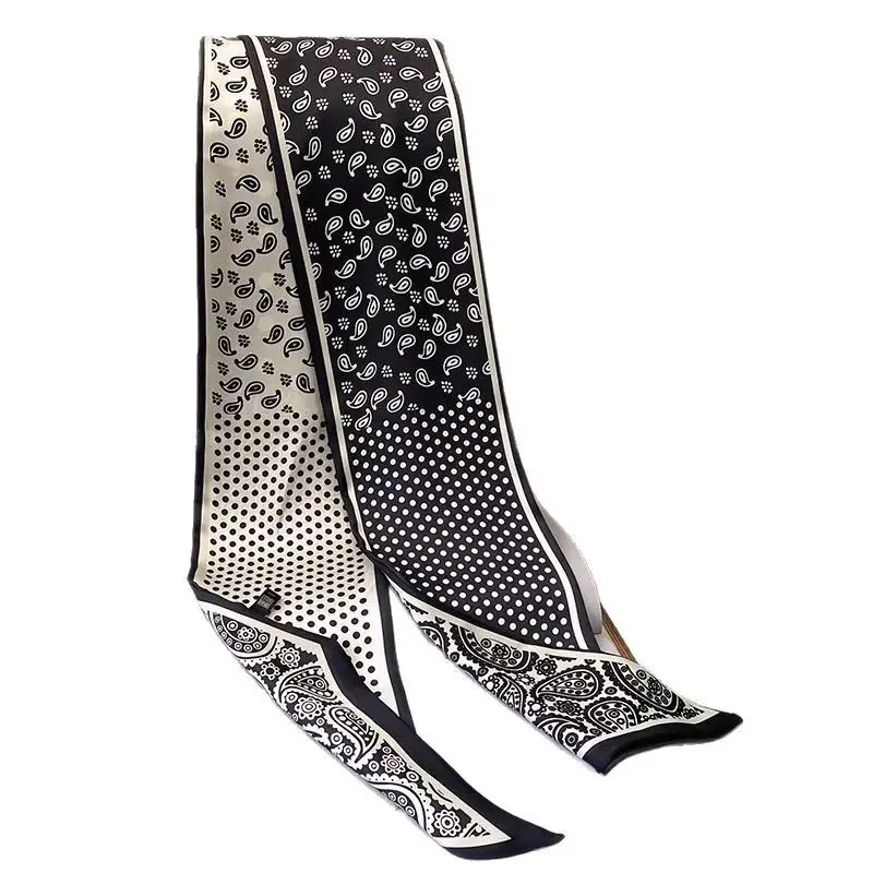 Women's Cashew Dot Silk Neck Scarf 2025 - Image 10
