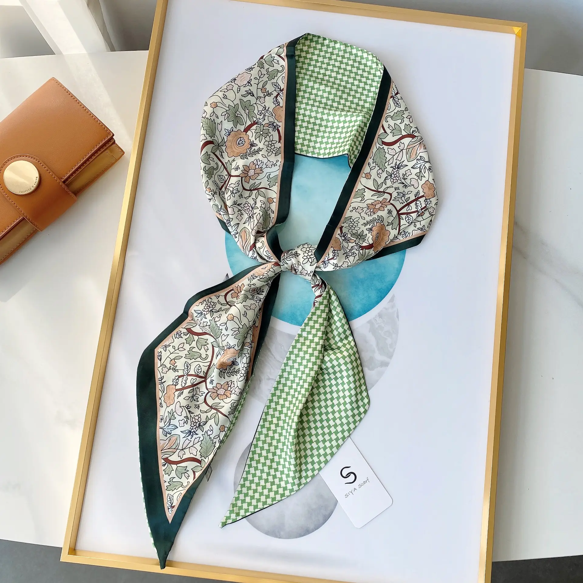 Women's Cashew Dot Silk Neck Scarf 2025 - Image 5